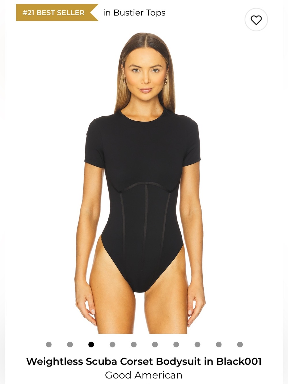 NWT Good American Weightless Scuba Corset Bodysuit